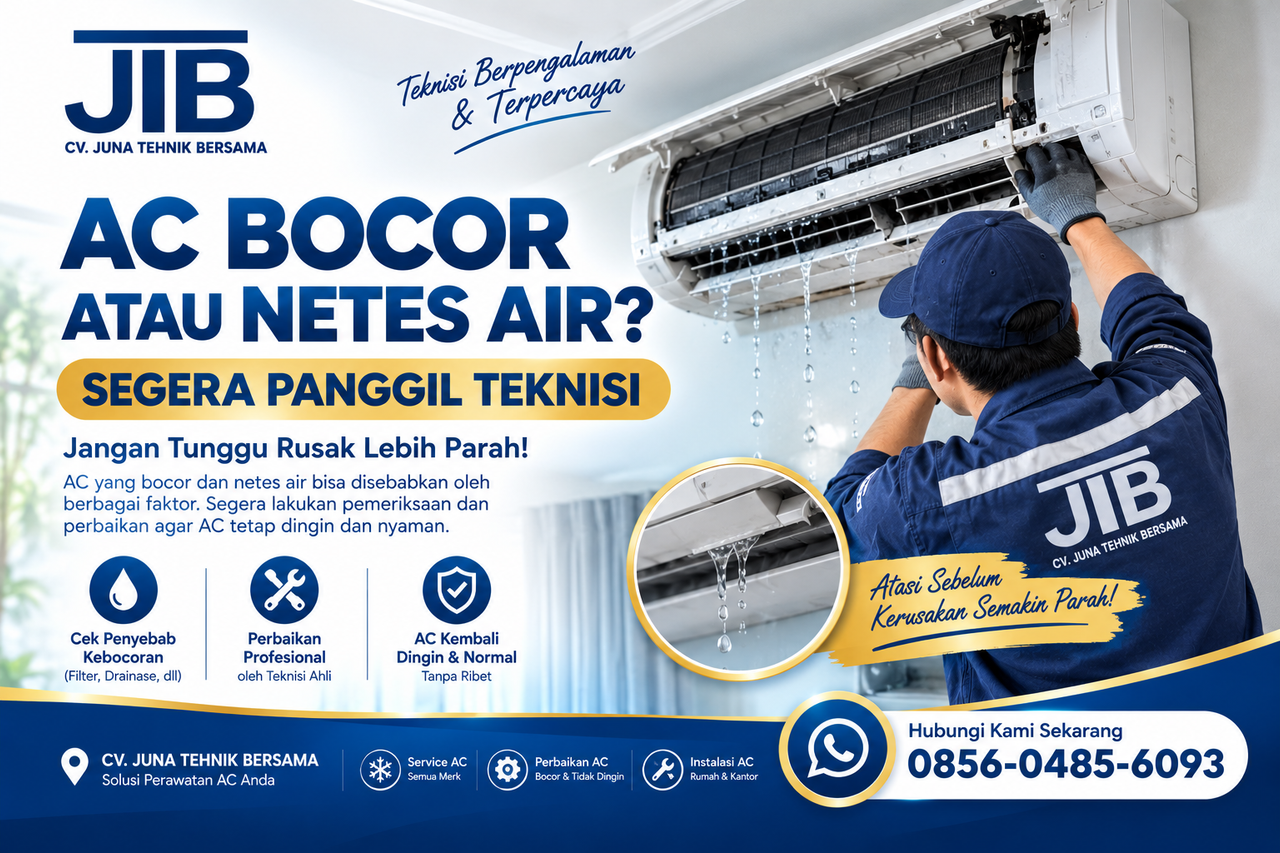 AC Bocor atau Netes Air, Segera Panggil Teknisi